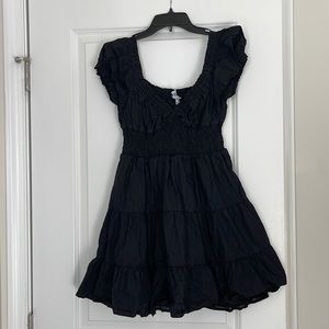 Black off the shoulder dress from Princess Polly